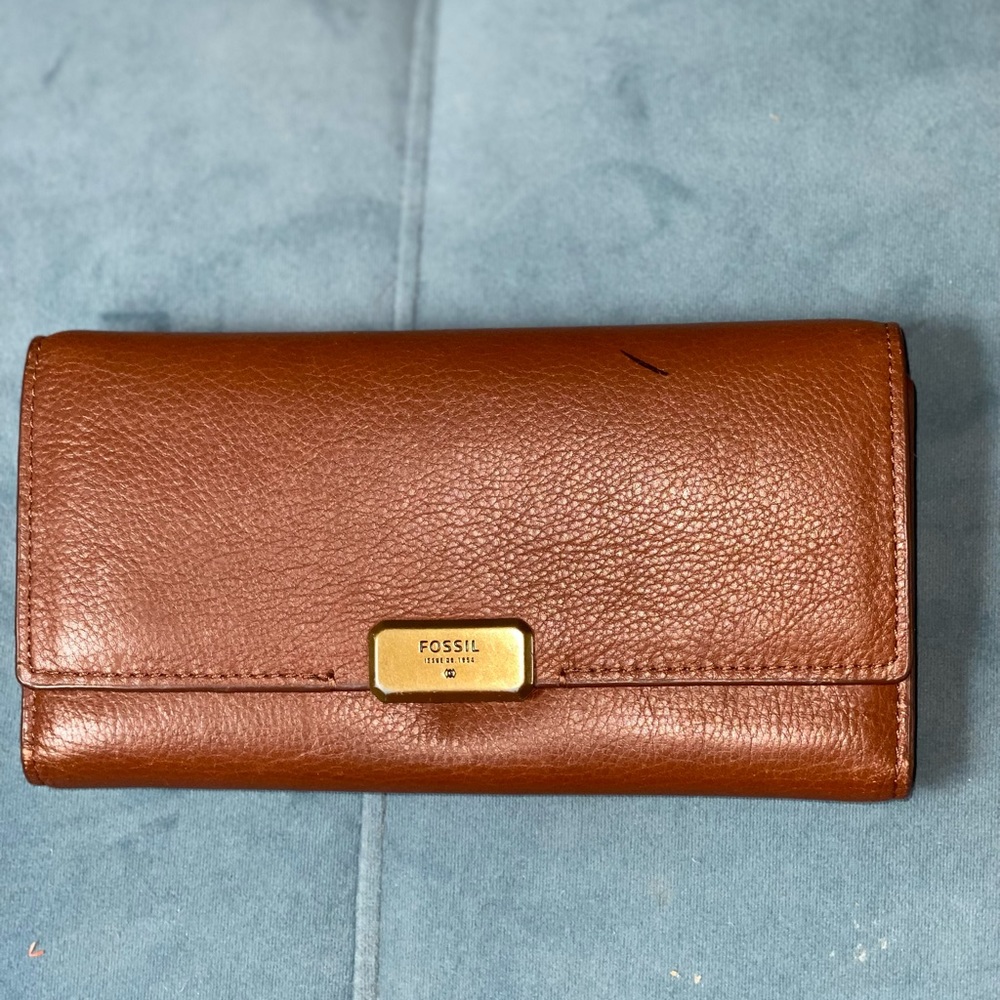 Fossil wallet brown leather